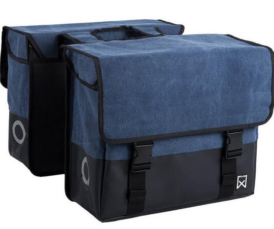 Willex Dubbele Canvas Tas Plus Blauw/matzwart
