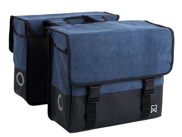 Willex Dubbele Canvas Tas Plus Blauw/matzwart