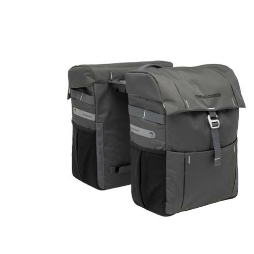 New Looxs Fietstas Dubbel Vigo Grey Racktime