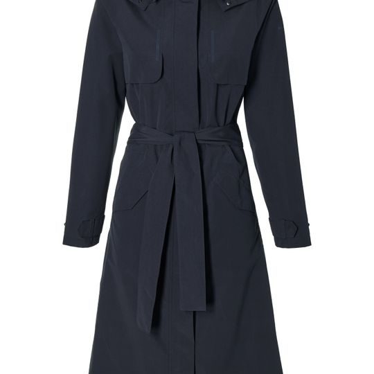 REGENJAS BASIL MOSSE TRENCHCOAT DAMES BLAUW