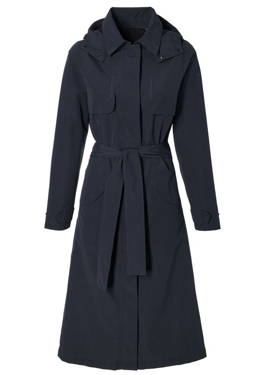 REGENJAS BASIL MOSSE TRENCHCOAT DAMES BLAUW