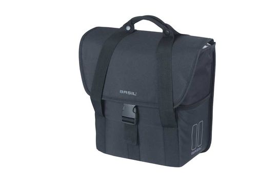 Basil Tas Bas Go Enkel Solid Black 16l
