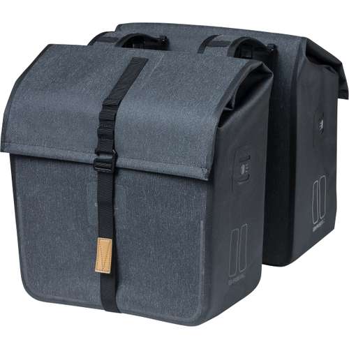 Basil Dubbele Tas Urban Dry Charcoal Melee